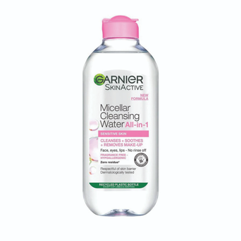 میسلار واتر گارنیر مخصوص پوست های خشک و حساس حجم 400 میل Garnier Skin Naturals Micellar Cleansing Water