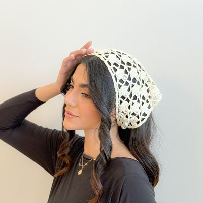 مینی اسکارف باندانا زنانه دستبافت شاهو مدل Cynora