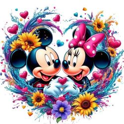 برچسب DTF استیکر حرارتی لباس طرح میکی و مینی