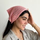 مینی اسکارف باندانا زنانه دستبافت شاهو مدل Selena