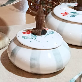 قندان سرامیکی طرح زندگی