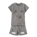 ست تی شرت آستین کوتاه و شلوارک راحتی نوزادی مدل MDSS-CH2404