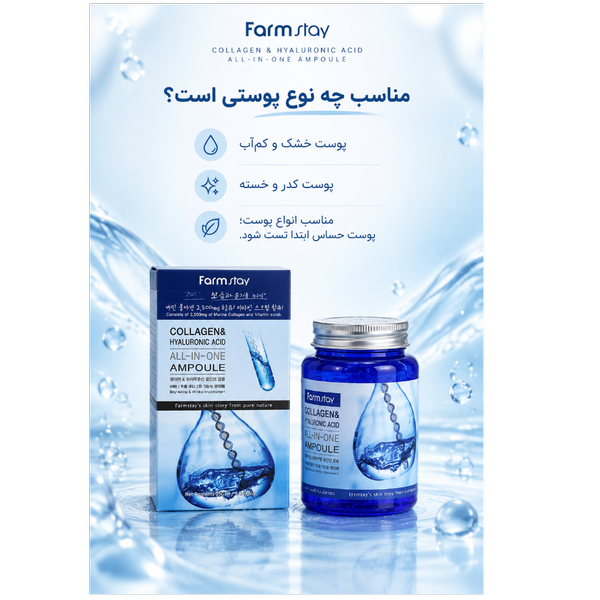 ژل آبرسان کلاژن و هیالورونیک اسید فارماستی مدل All-In-One