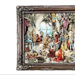 تابلو فرش تاجگذاری سلیمان سایز 100x140