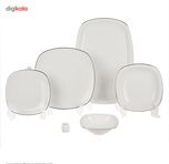 سرویس چینی 27 پارچه غذاخوری چینی زرین ایران سری کواترو مدل سمن درجه عالی