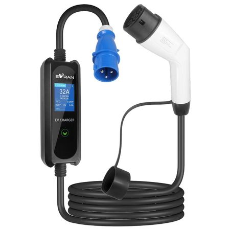 شارژر خودرو برقی 7کیلووات کانکتور TYPE2 برند EVran
