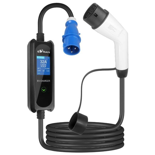 شارژر خودرو برقی 7کیلووات کانکتور TYPE2 برند EVran