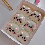 پک 6 تایی موچی طرح گربه سفید