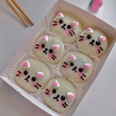 پک 6 تایی موچی طرح گربه سفید