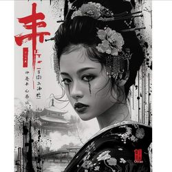 برچسب UVDTF ضدخش اجسام طرح ژاپنی