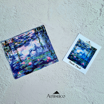 دستمال عینک نیلوفرهای آبی 1/کلود مونه(Artistico)