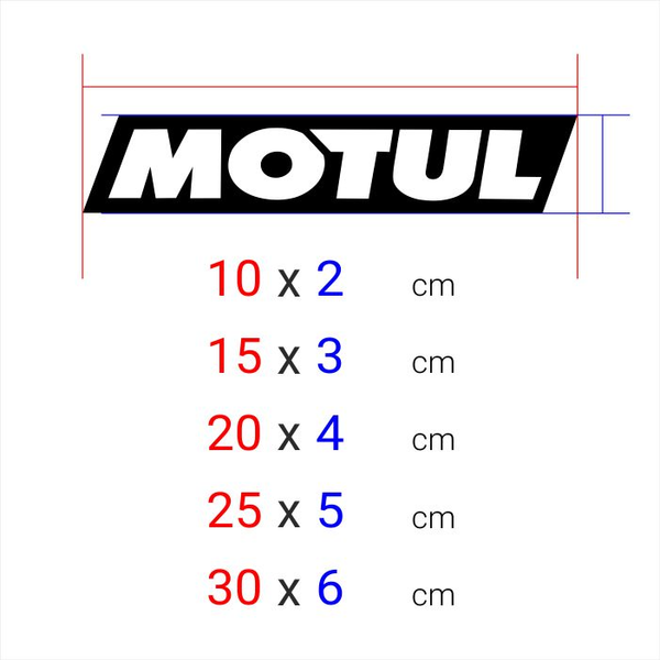 برچسب برش خورده مدل MOTUL کد 0096