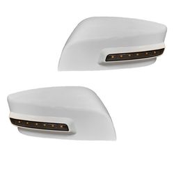 فلاپ آینه چراغدار خودرو کالانیکس مدل FEL-QUKICKWH10368 مناسب برای کوییک مجموعه 2 عددی