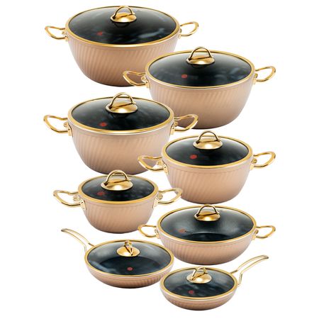 سرویس قابلمه و تابه گرانیت 16 پارچه ام جی اس مدل ماینز کد 002
