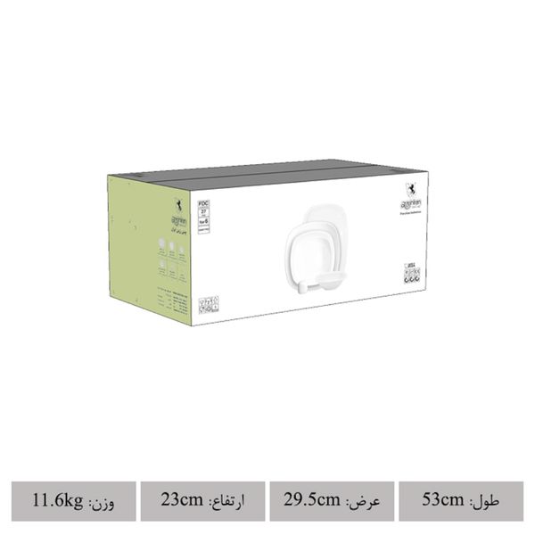 سرویس غذاخوری 27 پارچه چینی زرین ایران مدل کواترو ورنیکا درجه یک