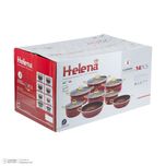 سرویس پخت و پز 14 پارچه هلنا طرح چدن مدل لانه زنبوری