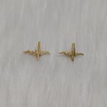 گوشواره زنانه مدل میخی طرح ضربان قلب کد beat113*549