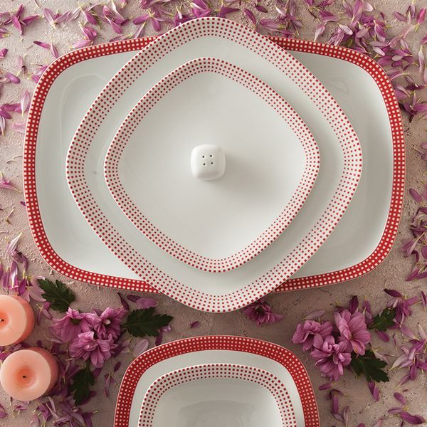 سرویس غذاخوری 27 پارچه 6 نفره چینی زرین ایران مدل Mon Belan