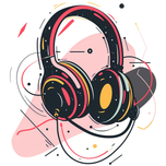 برچسب اتویی لباس یا استیکر حرارتی مدل هدفون