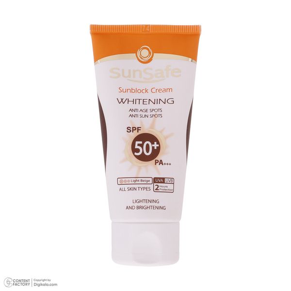کرم ضد آفتاب رنگی سان سیف SPF 50 مدل 002 ‌مناسب برای انواع پوست‌ حجم 50 میلی لیتر