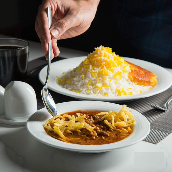 بشقاب خورش خوری چینی زرین ایران مدل LAV20-01 بسته 6 عددی