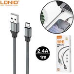 کابل تبدیل USB به microUSB الدینیو مدل LS441 01st طول 1 متر