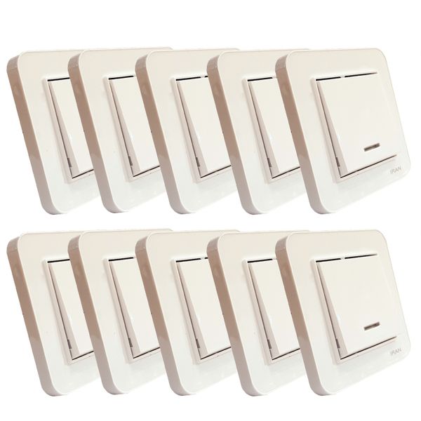 کلید تک پل ایران الکتریک مدل ارس بسته 10 عددی*820