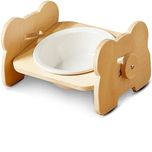 ظرف غذای پایه‌دار لونا سرامیکی پایه چوبی