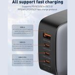 شارژر دیواری 100 وات 4 پورت الدینیو به همراه کابل USB-C