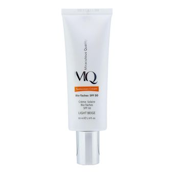 کرم ضدآفتاب رنگی ام کیو مدل LIGHT BEIGE BIO TACHES، حجم 55 میلی‌لیتر