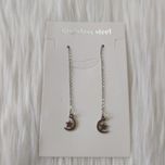 گوشواره زنانه مدل بخیه طرح ماه و ستاره کد moo112*392
