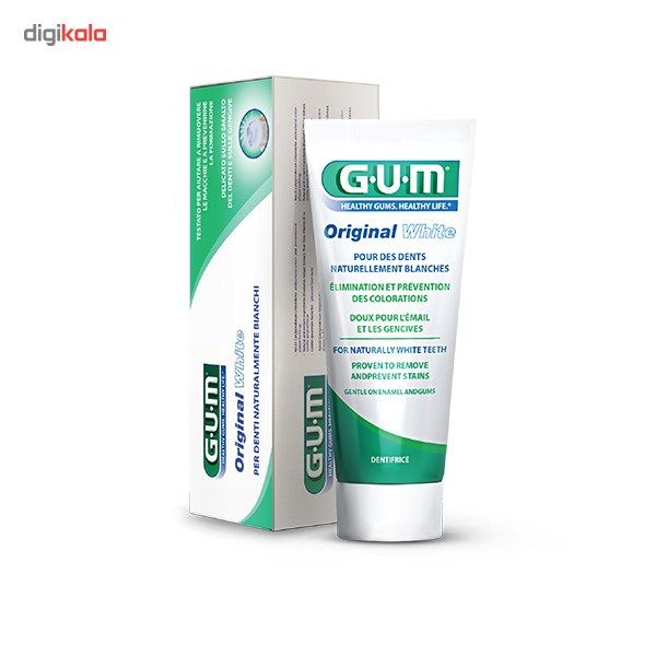 خمیر دندان جی یو ام مدل Original White حجم 75 میلی لیتر