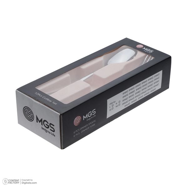 سرویس قاشق و چنگال 12 پارچه ام جی اس مدل 020