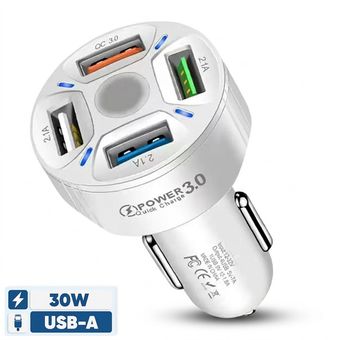 شارژر فندکی 30 وات چهار پورت مدل cc32 Earldom
