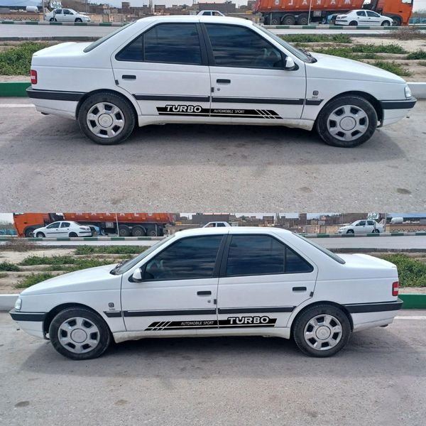 برچسب بدنه خودرو طرح TURBO LUX مناسب برای پژو 405