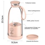 شیکر شارژی مدل FRESH JUICE گنجایش 0.500 لیتر