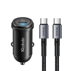 شارژر فندکی 30 وات مک دودو مدل CC-7493 W-Cable به همراه کابل USB-C