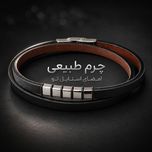دستبند مردانه مدل رستاک چرم طبیعی کد 4033