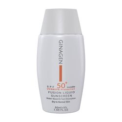 کرم ضد آفتاب بدون رنگ ژیناژن SPF 50 مدل Fusion Liquid ‌مناسب پوست‌های خشک و معمولی حجم 50 میلی‌لیتر