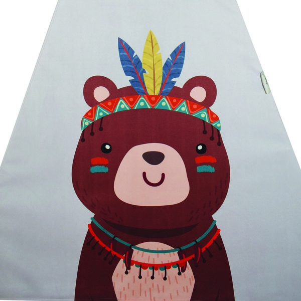 چادر بازی کودک مدل سرخپوستی طرح حیوانات PT428