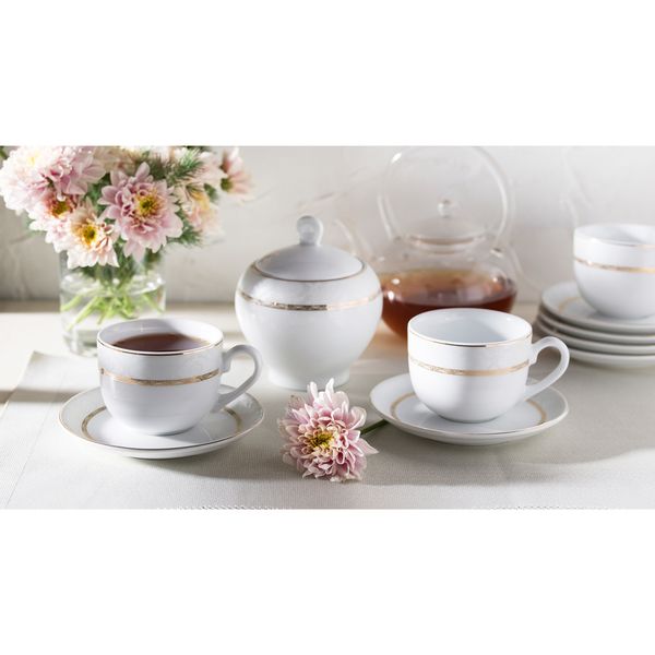 سرویس غذاخوری 102 پارچه 12 نفر چینی زرین ایران مدل Hadiye سری ایتالیا اف درجه یک