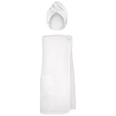 حوله استخری مدل دکلته کد 221    سایز 136×80 سانتی‌متر به همراه حوله کلاهی