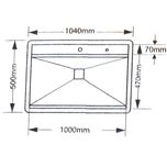 سینک ظرفشویی استیل توکار دو لگنه میکس پلاس مدل D104