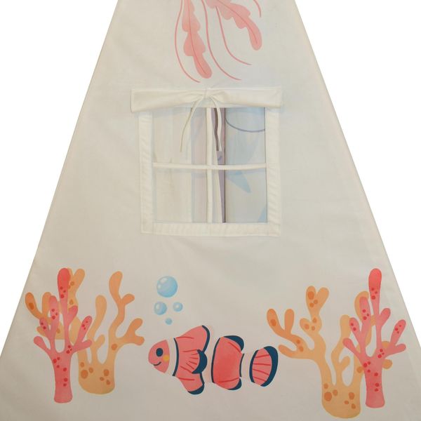 چادر بازی کودک مدل سرخپوستی طرح حیوانات کد PT508