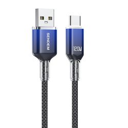 کابل تبدیل USB به USB-C سندم مدل T13-120W طول 1.2 متر