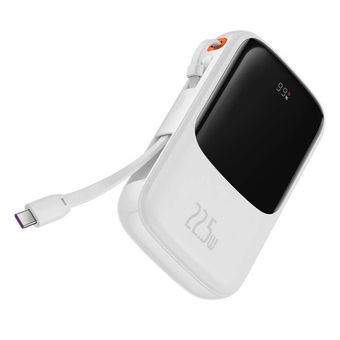 پاوربانک 22.5 وات بیسوس مدل Qpow Pro PPQD060101 ظرفیت 10000 میلی آمپر ساعت (کابل متصل تایپ سی)
