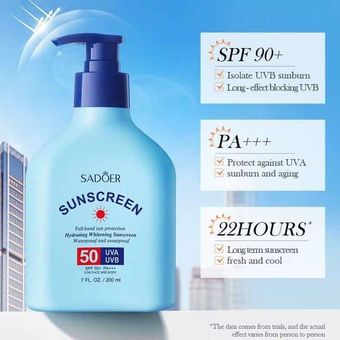 کرم ضد آفتاب و سفید کننده پمپی spf50 سادور 220 میل کد Sd58093