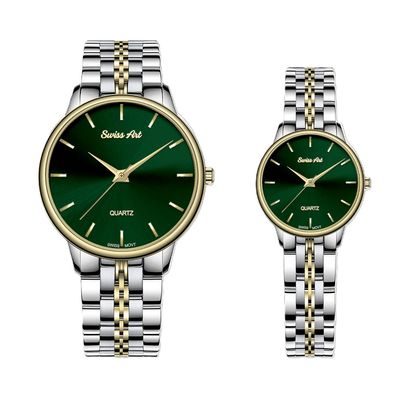 ست ساعت مچی عقربه‌ای کوارتز زنانه و مردانه سوئیس آرت مدل ANT182-183SG1507