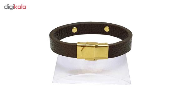 دستبند چرمی مان.ی چرم طرح ماه تولد تیر کد BL-174 تک سایز