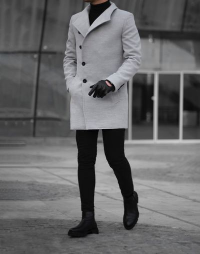 پالتو پنج دکمه طوسی کدo127